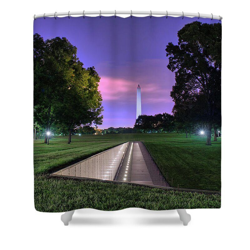 George Shower Curtain featuring the photograph In Washington's Service by American Landscapes