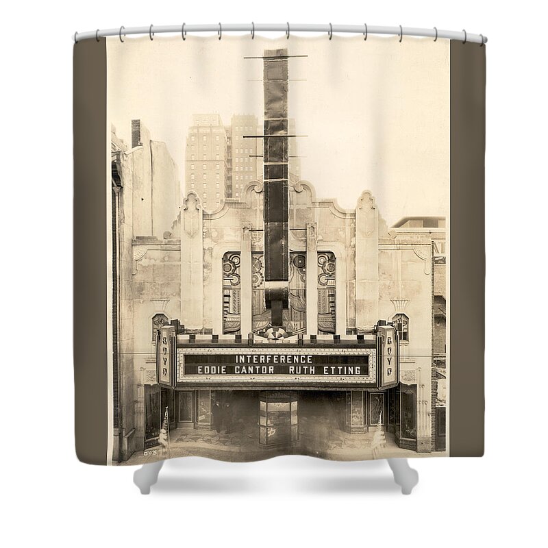 Boyd Theatre Shower Curtain featuring the photograph Interference, Boyd Theatre by E C Luks