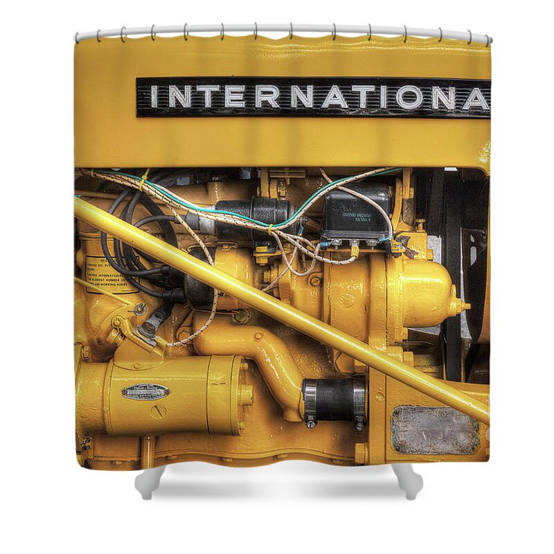 Tractor Shower Curtain featuring the photograph International Cub Engine by Mike Eingle