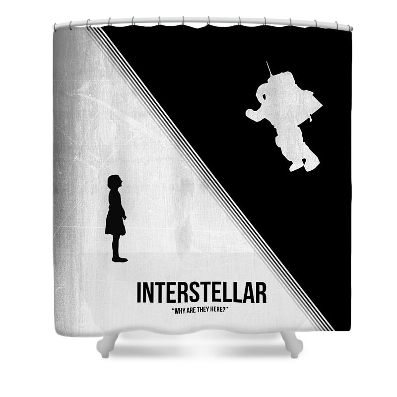 Interstellar Shower Curtain featuring the digital art Interstellar by Naxart Studio