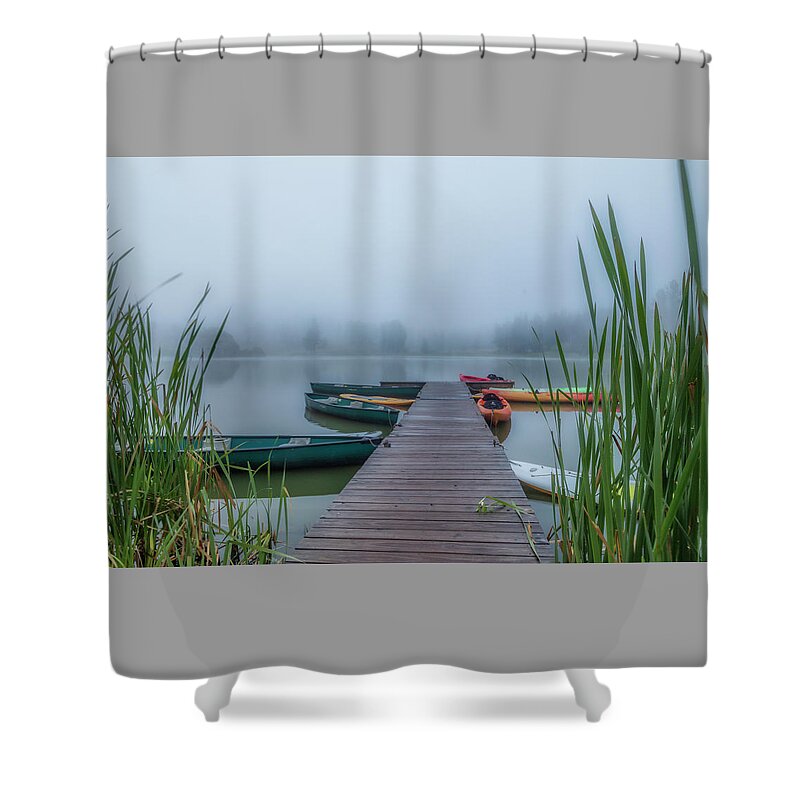 Fog Shower Curtain featuring the photograph Into The Fog by Lorraine Baum