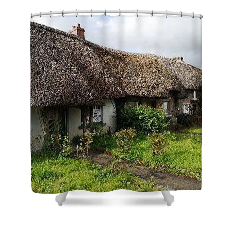 Ireland Shower Curtain featuring the photograph Irish Thatched cottages by Pat Purdy
