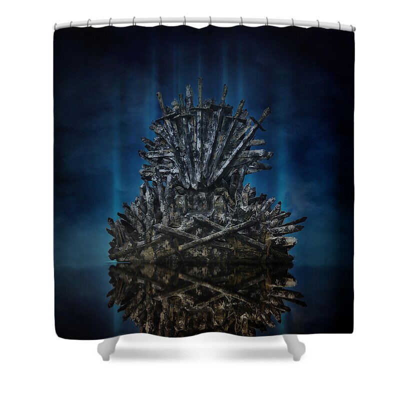 Iron Throne Shower Curtain featuring the photograph Iron throne by Julieta Belmont