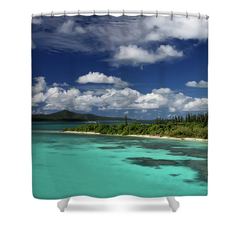 Scenics Shower Curtain featuring the photograph Islet Coral Lagoon by Mako Photo