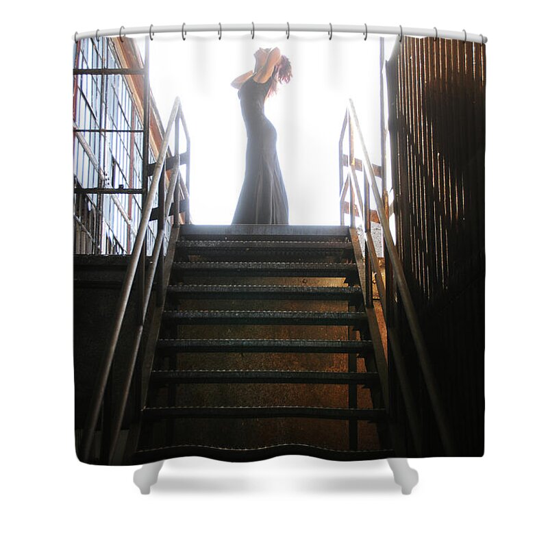 Girl Shower Curtain featuring the photograph Isolated Vision by Robert WK Clark