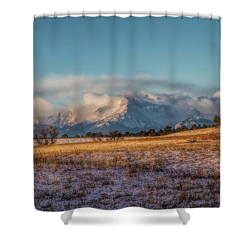 Pikes Peak Shower Curtain featuring the photograph It Begins by Alana Thrower
