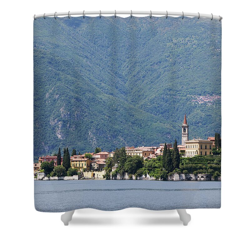 Old Town Shower Curtain featuring the photograph Italy, Lombardy, Lake Como, Varenna by Buena Vista Images
