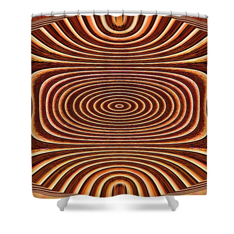 Janca Rings Abstract #0068e2 Shower Curtain featuring the digital art Janca Rings Abstract #0068e2 by Tom Janca