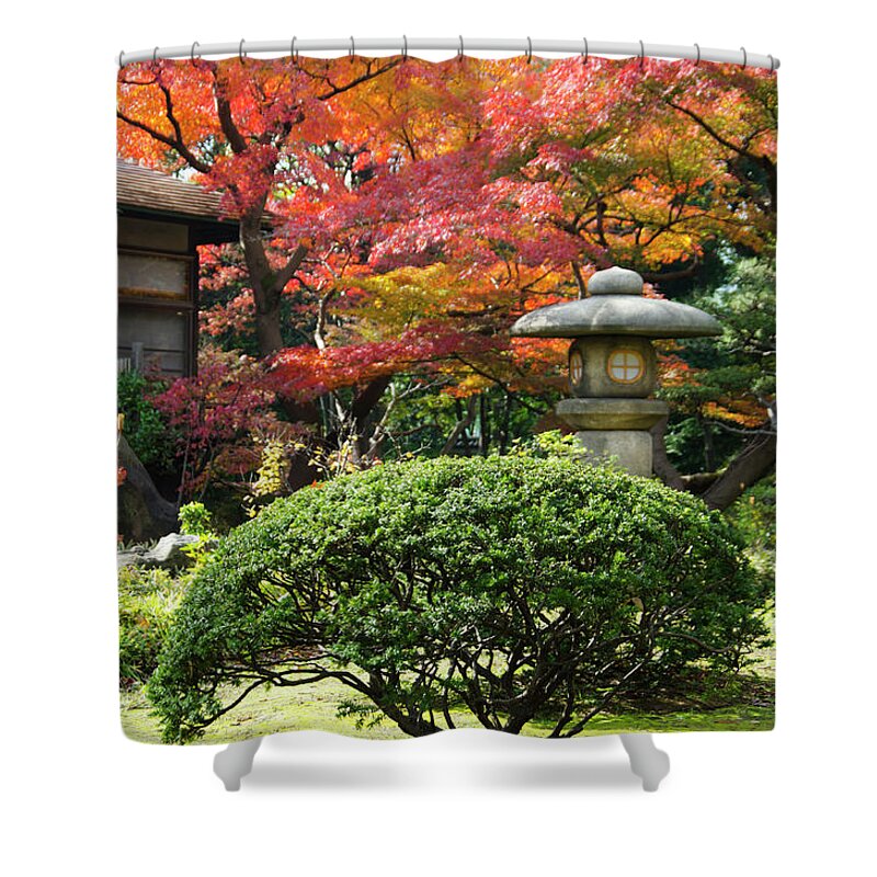 Scenics Shower Curtain featuring the photograph Japanese Autumn by Olgaza