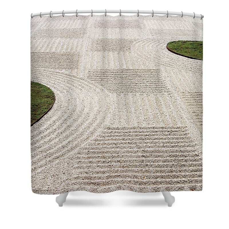 Flowerbed Shower Curtain featuring the photograph Japanese Flat Garden by Cpsnell
