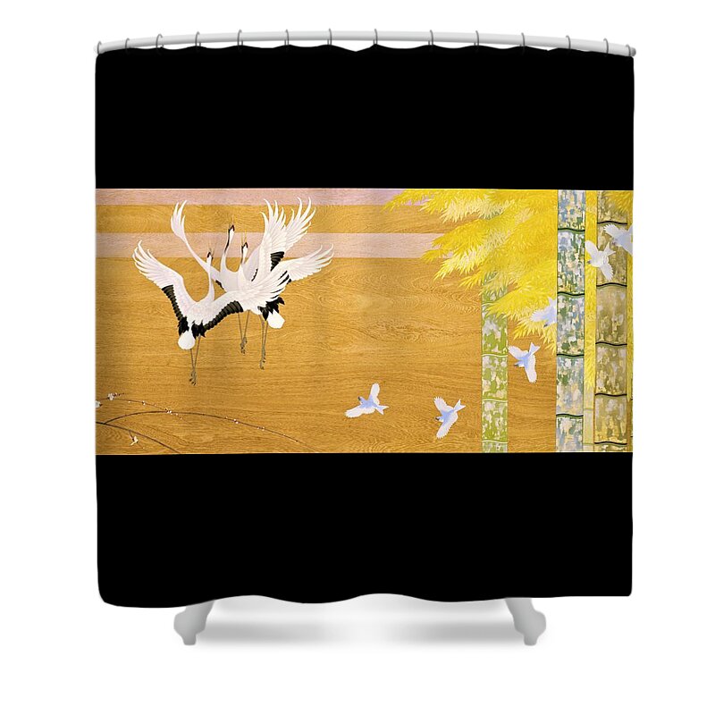 Asian Shower Curtain featuring the painting Japanese Modern Interior Art #121-part3 by ArtMarketJapan