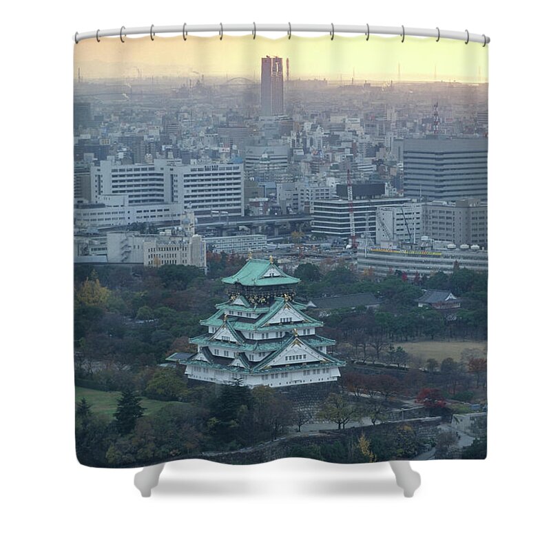 Corporate Business Shower Curtain featuring the photograph Japan,honshu,osaka Prefecture, Osaka by Paolo Negri