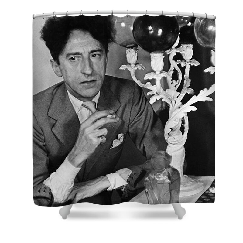 Artist Shower Curtain featuring the photograph Jean Cocteau by Gisele Freund