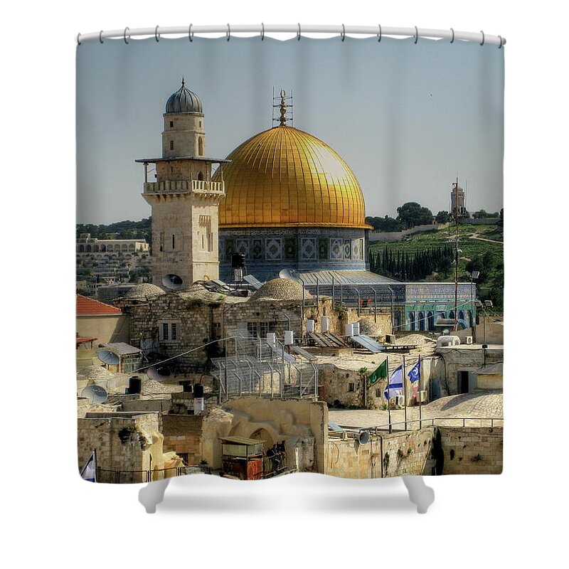 Mosque Shower Curtain featuring the photograph Jerusalem Blue Mosque by Mariusz Kluzniak