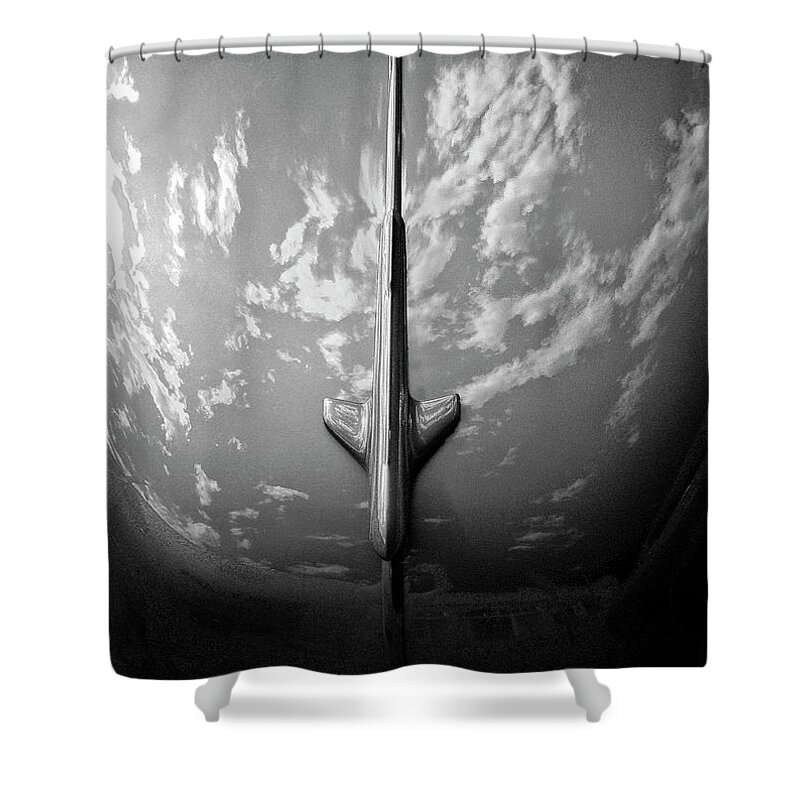 Automobile Reflections Shower Curtain featuring the photograph Jet Trails by Neil Pankler