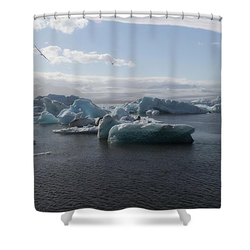 Europe Shower Curtain featuring the photograph Jokusarlon glacial lagoon by Agnes Caruso
