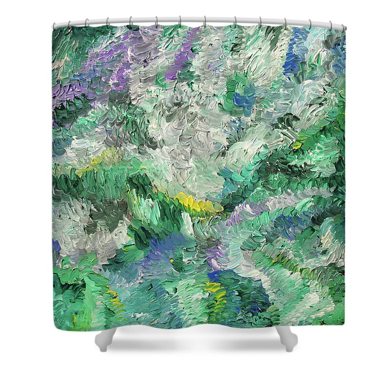 Fusionart Shower Curtain featuring the painting Jungle by Ralph White