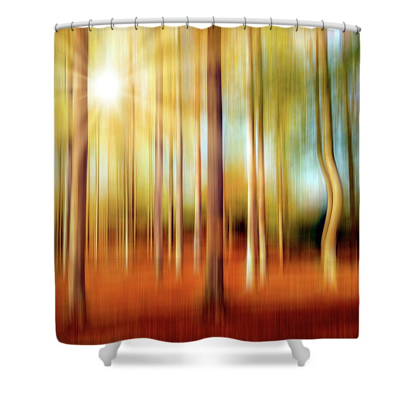 Forest Shower Curtain featuring the photograph Just a Ripple by Philippe Sainte-Laudy