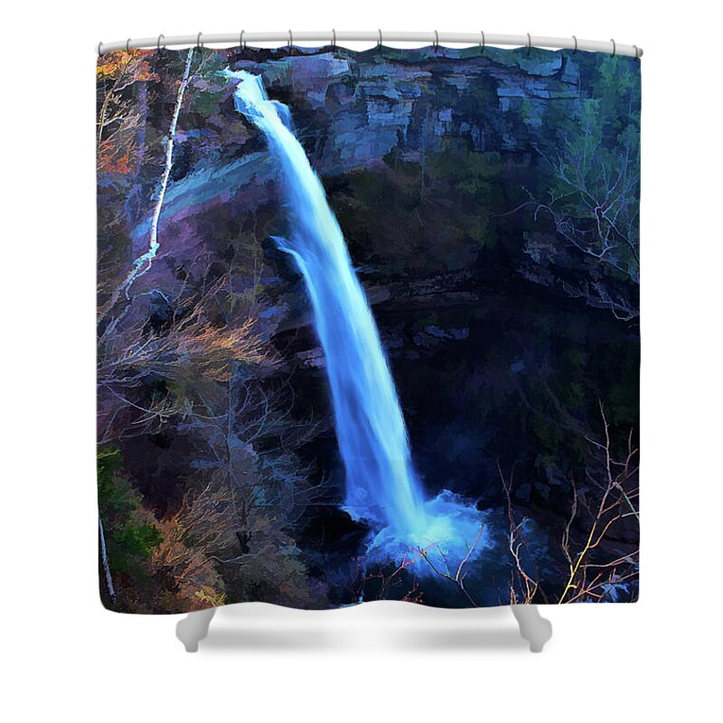 Waterfall Shower Curtain featuring the photograph Kaaterskill Falls Autumn by Nancy De Flon