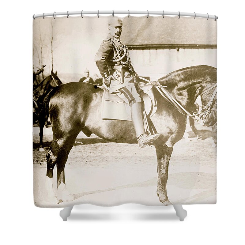 German Shower Curtain featuring the painting Kaiser at front by 