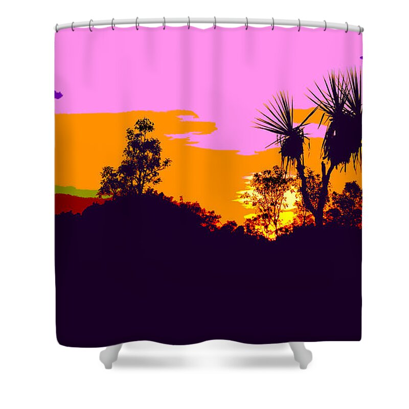 Sunrise Shower Curtain featuring the photograph Kakadu Sunrise #3 - Pop Art by Lexa Harpell