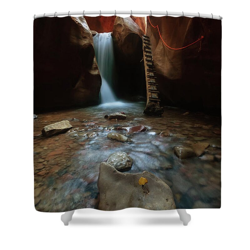 Waterfalls Shower Curtain featuring the photograph Kanarraville Falls by Tassanee Angiolillo