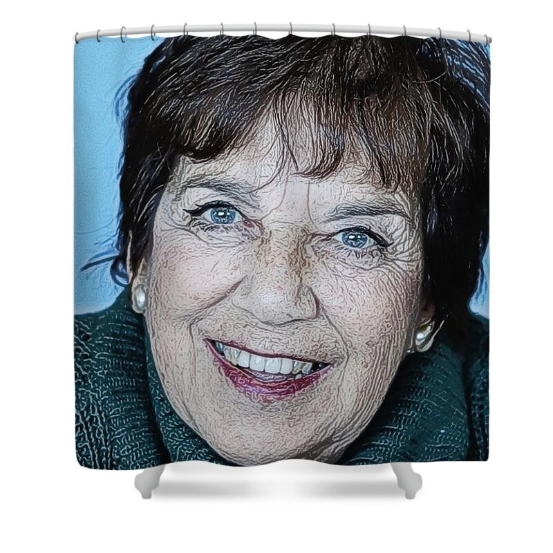 Photoshopped Image Shower Curtain featuring the digital art Kathleen by Steve Glines
