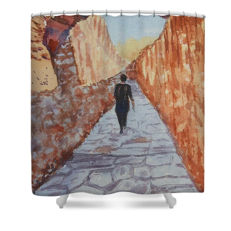  Shower Curtain featuring the painting Katie by Barbara Parisien