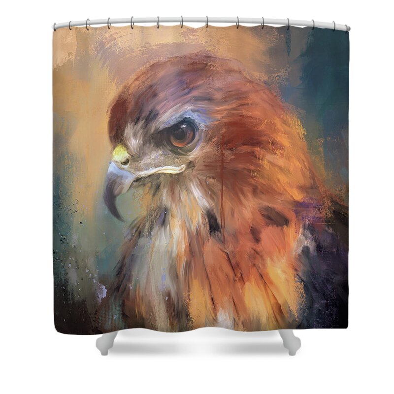 Colorful Shower Curtain featuring the painting Keen Sense by Jai Johnson