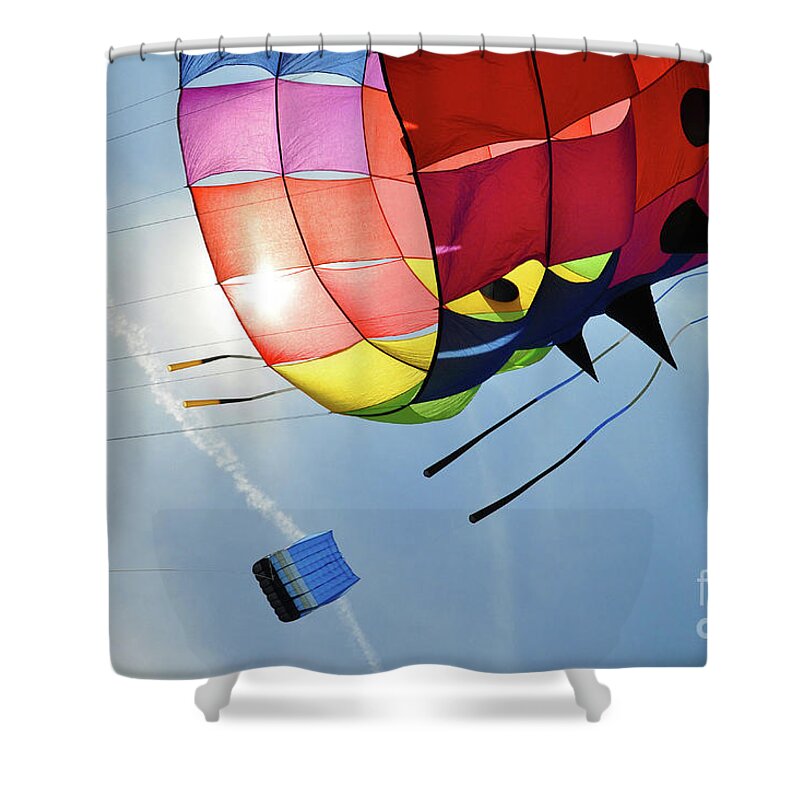 Kites Shower Curtain featuring the photograph Kite Dreams by Randall Dill
