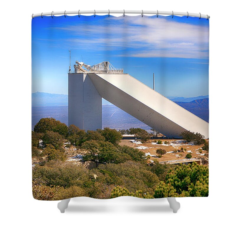 Observatory Shower Curtain featuring the photograph Kitt Peak Observatory by Chris Smith