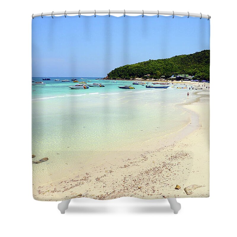 Scenics Shower Curtain featuring the photograph Ko Larn Island Coral Island by Paul Biris