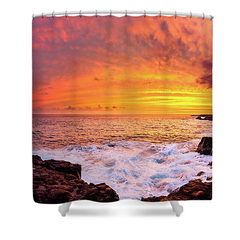 Sunset Shower Curtain featuring the photograph Kona Sorbet Sunset by Jason Chu