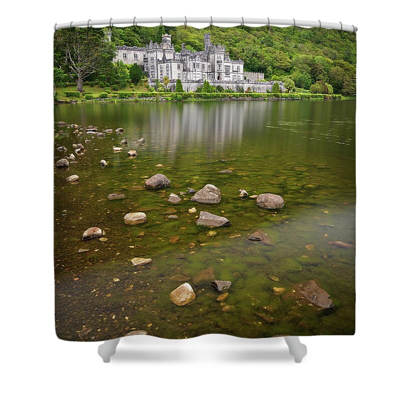 Tranquility Shower Curtain featuring the photograph Kylemore Abbey, Connemara, Ireland by Photographed By Owen O'grady