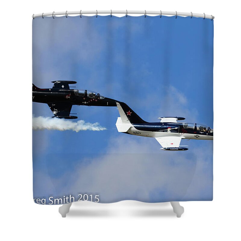 L39 Oceana Shower Curtain featuring the photograph L39's at Oceana by Greg Smith