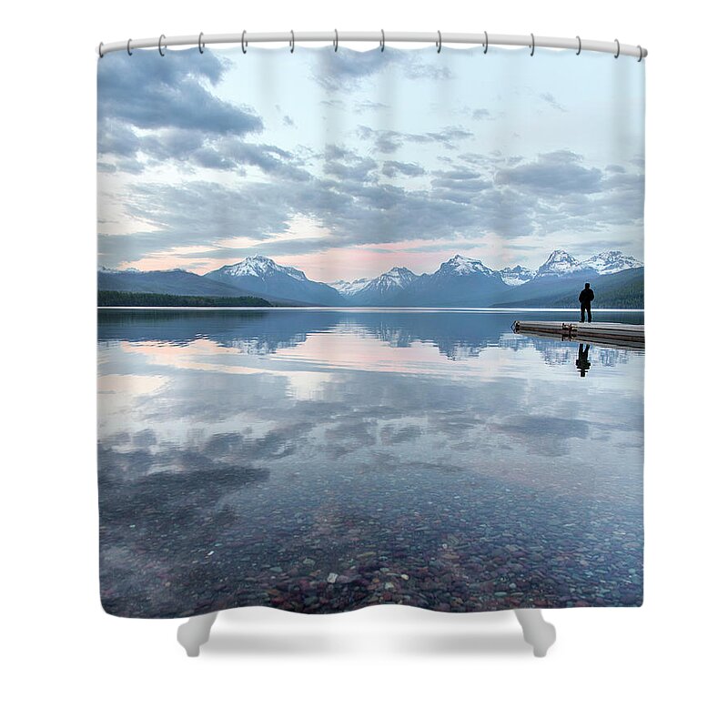 National Park Shower Curtain featuring the photograph Lake McDonald by Steven Keys