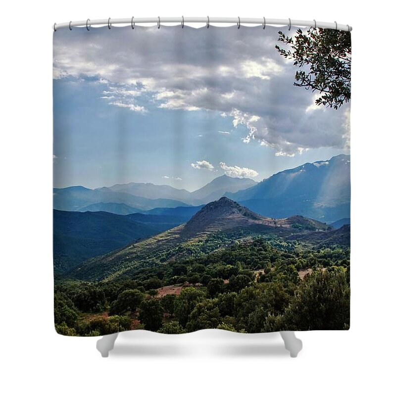 Scenics Shower Curtain featuring the photograph Landscape Around Bustanicu by Fcremona