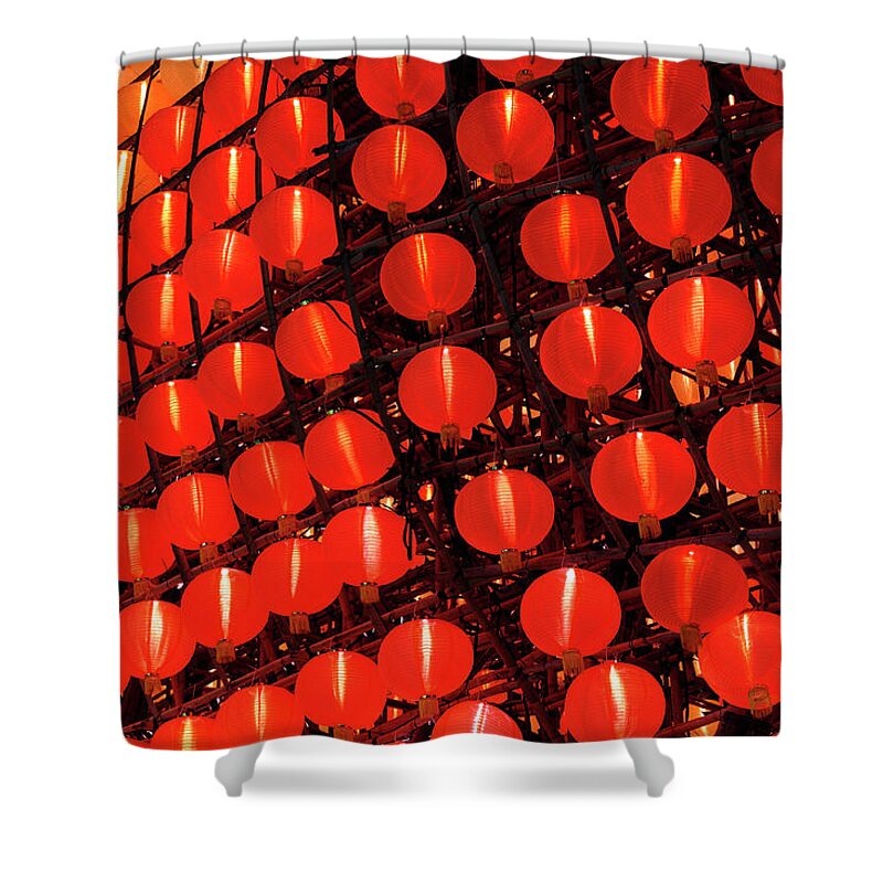 Chinese Culture Shower Curtain featuring the photograph Lantern by Wallacefsk