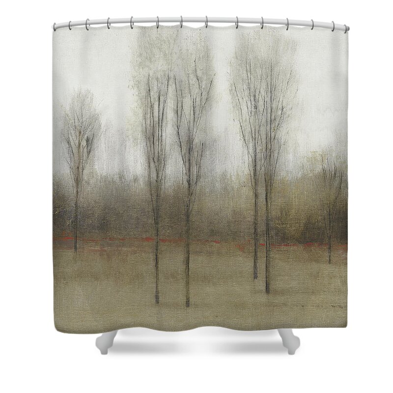 Landscapes Shower Curtain featuring the painting Last Day Of Fall I by Tim Otoole