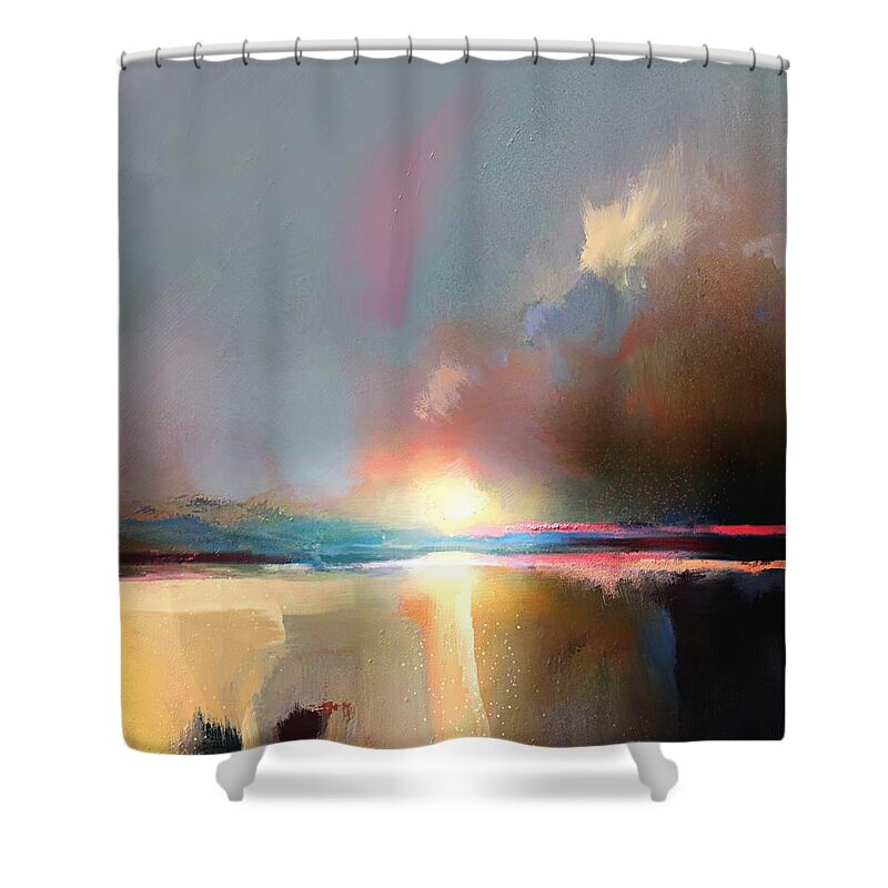 Lifestyle Shower Curtain featuring the painting Last Embrace II by Joe Gilronan