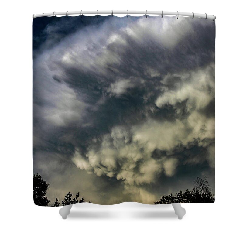 Nebraskasc Shower Curtain featuring the photograph Late Afternoon Nebraska Thunderstorms 077 by Dale Kaminski