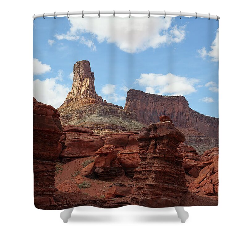 Canyonlands Shower Curtain featuring the photograph Let the Chips Fall by Jim Garrison