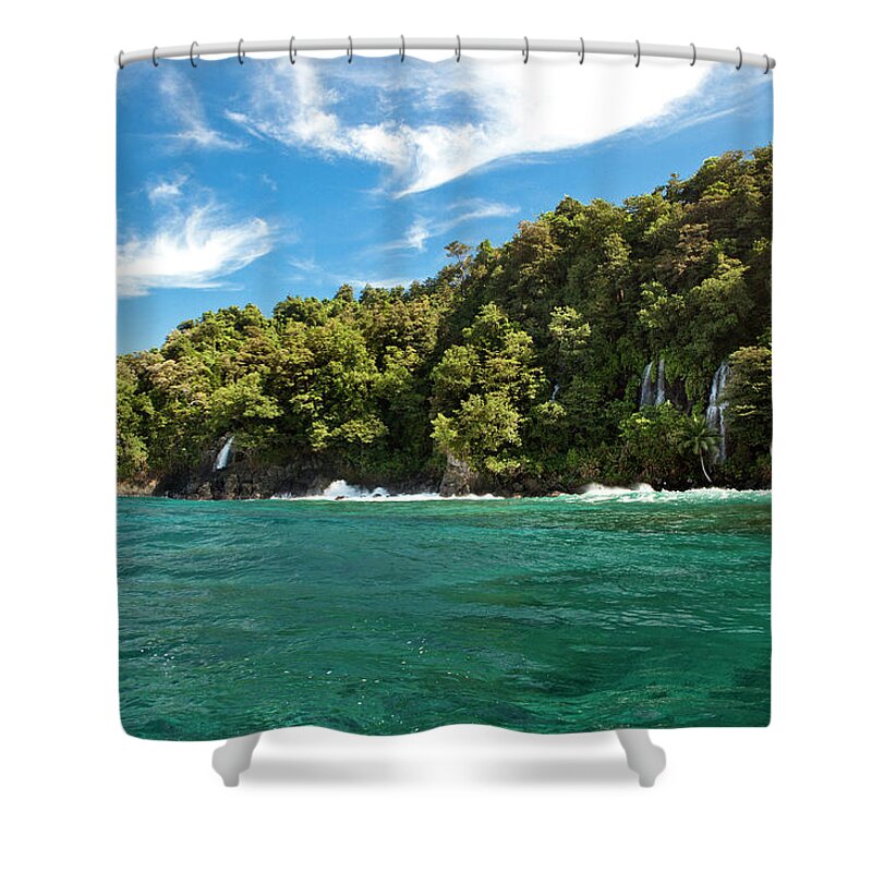 Scenics Shower Curtain featuring the photograph Levena Coastline by Michele Westmorland