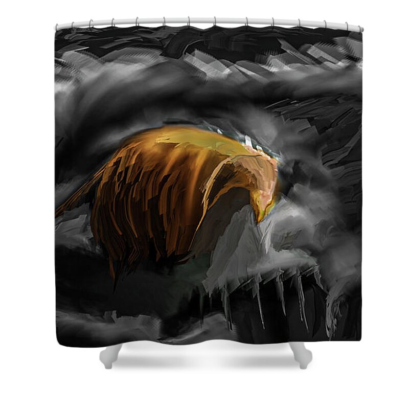 Light And Dark Shower Curtain featuring the digital art Light And Dark 2 #i0 by Leif Sohlman