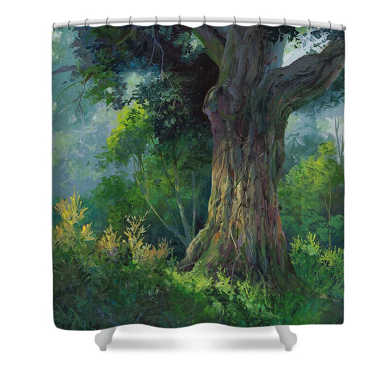 Michael Humphries Shower Curtain featuring the painting Light Fantastic by Michael Humphries