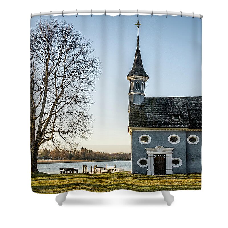 Tranquility Shower Curtain featuring the photograph Little Chapel by Carlos Malvar
