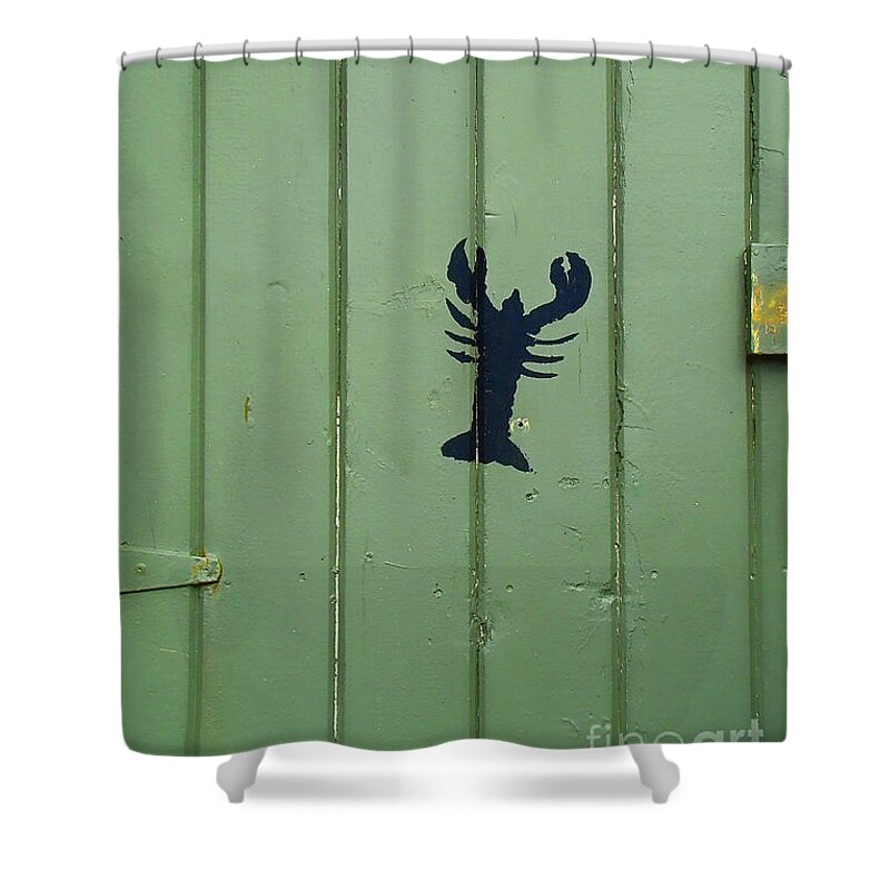 Canada Shower Curtain featuring the photograph Lobster Door by Lenore Locken