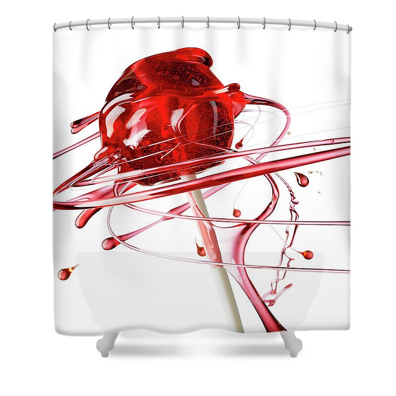 White Background Shower Curtain featuring the photograph Lollipop by Jack Andersen