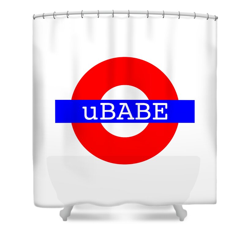 Ubabe Tube Style Shower Curtain featuring the digital art London Style by Ubabe Style