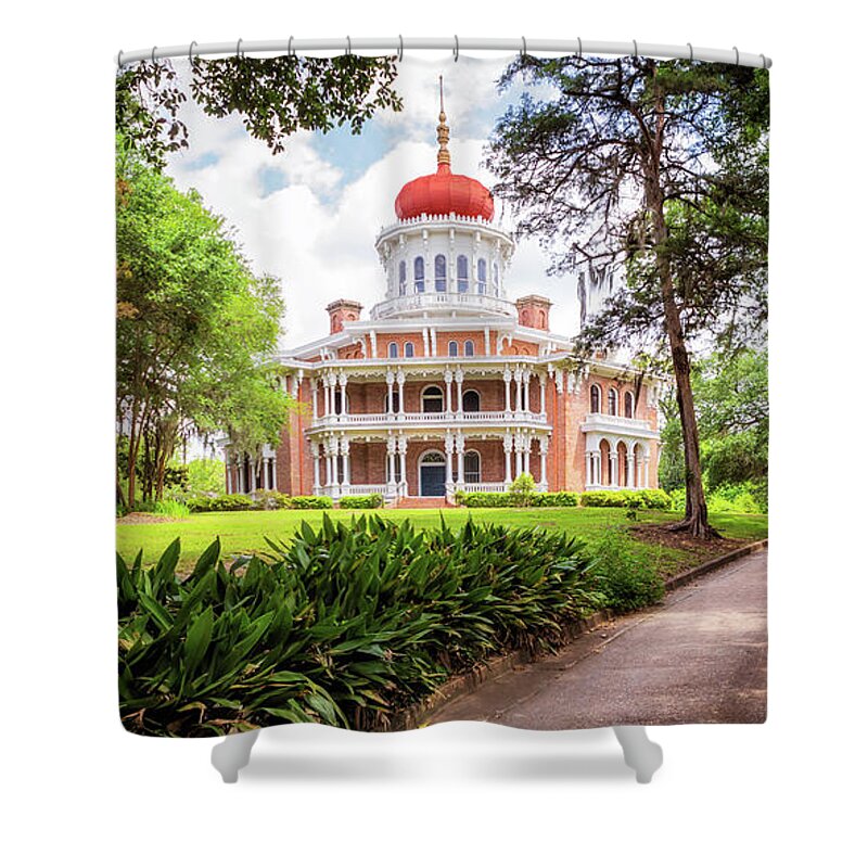 Longwood Shower Curtain featuring the photograph Longwood Panorama by Susan Rissi Tregoning